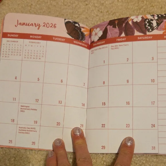 2026 Floral Butterfly Monthly Planner - Picture 5 of 5